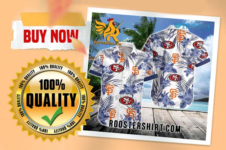 San Francisco 49ers Logo Pattern Tropical Hawaiian Shirt Gift For Fans 2