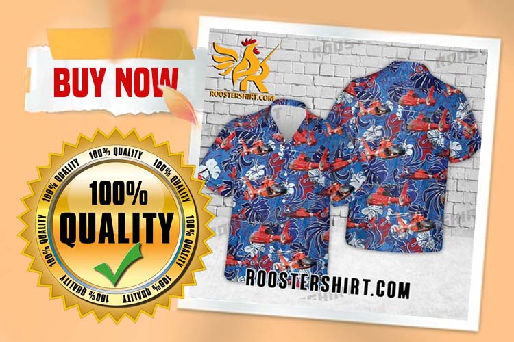 Review Coast Guard Eurocopter Mh 65 Dolphin Helicopter Firework Hawaiian Shirt For Men And Women