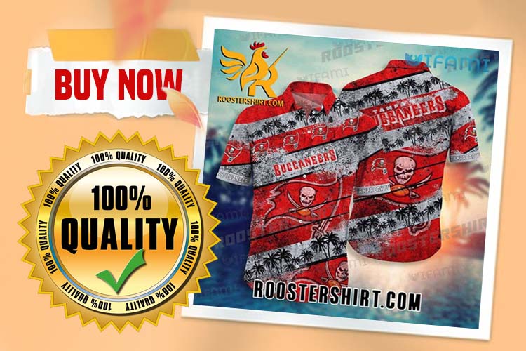Review Tampa Bay Buccaneers Hawaiian Shirt Fade Pattern Coconut Tree Gift For Buccaneers Fans
